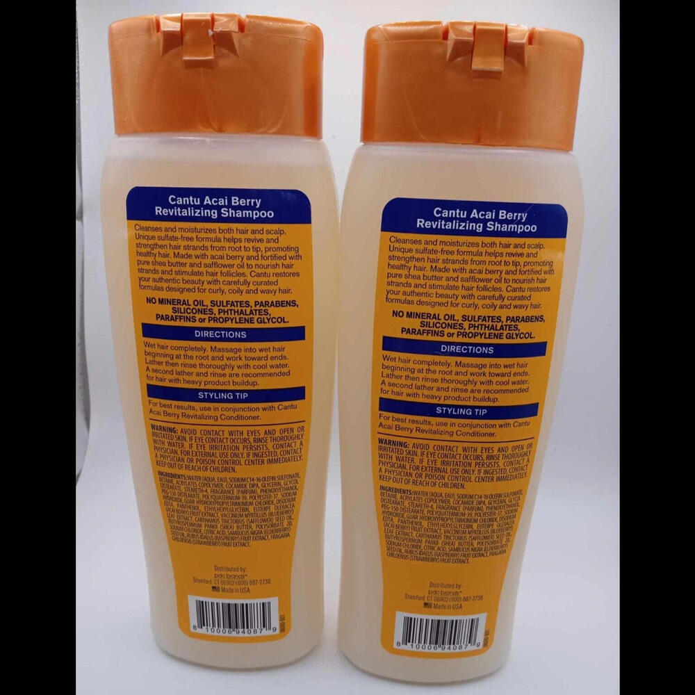 Cantu Acai Berry Revitalizing Shampoo 2pk - 13.5oz ea Strengthens & Restores - Picture 2 of 2